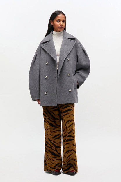 Peacoat Wool Midi Coat