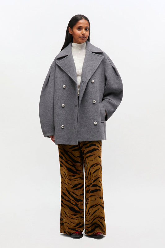 Peacoat Wool Midi Coat