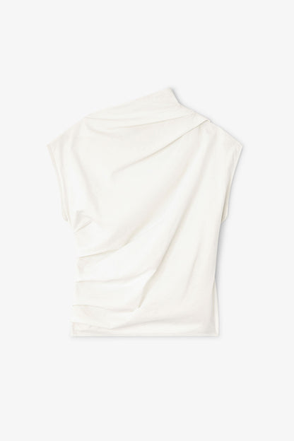 Stretch Cotton Ruched Top