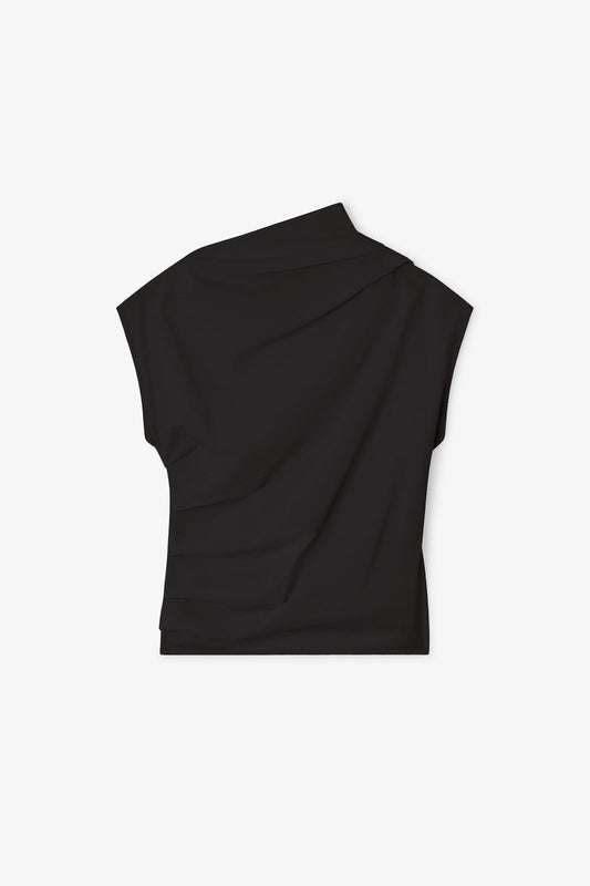 Stretch Cotton Ruched Top