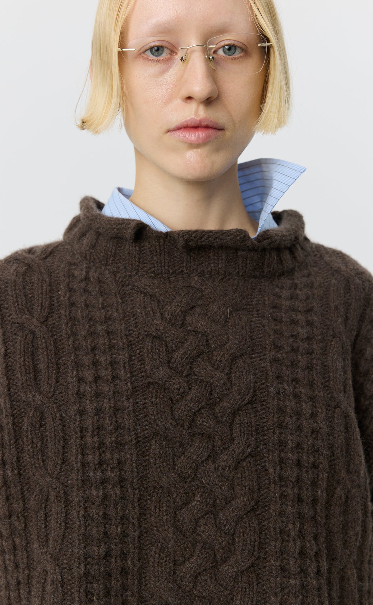 Womens Shatter Cable Knit