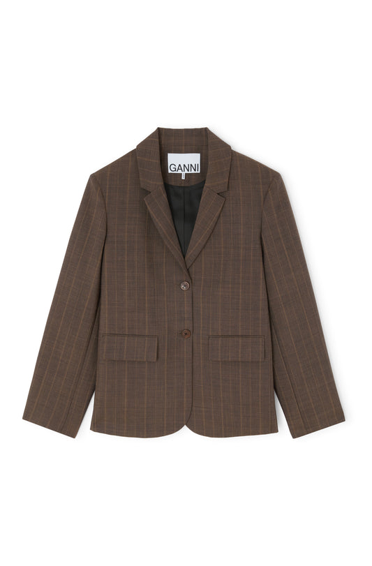 Light Wool Melange Stripe Blazer