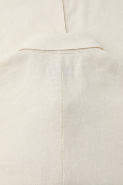LINEN SILK CUTTED SHIRT