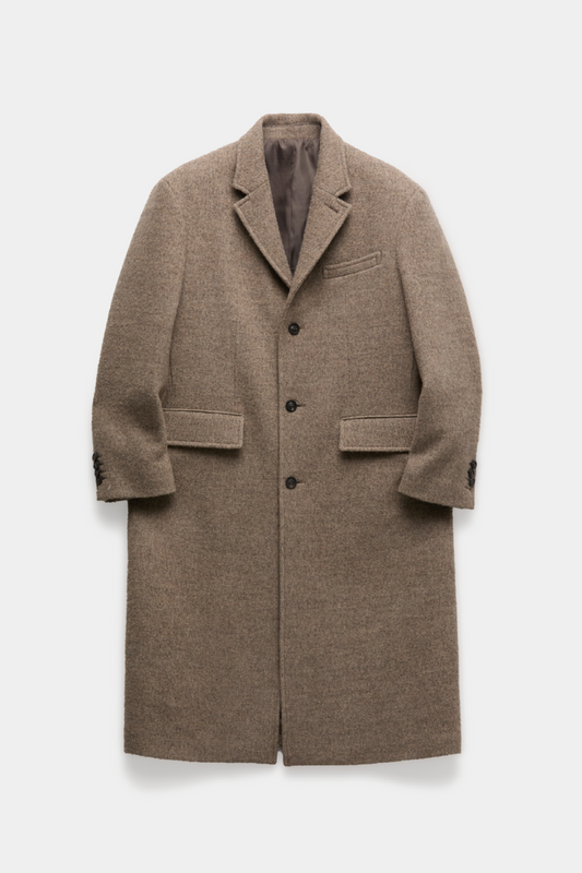 ALPACA LONG 3-BUTTON COAT