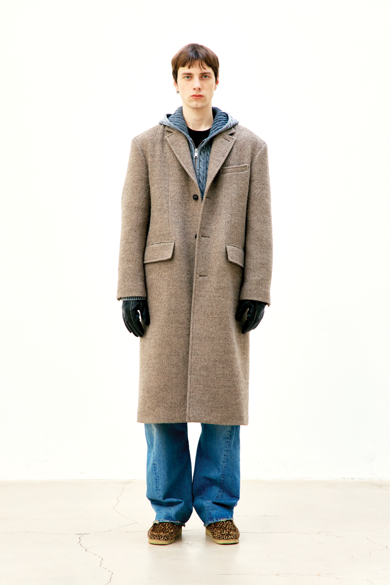 ALPACA LONG 3-BUTTON COAT