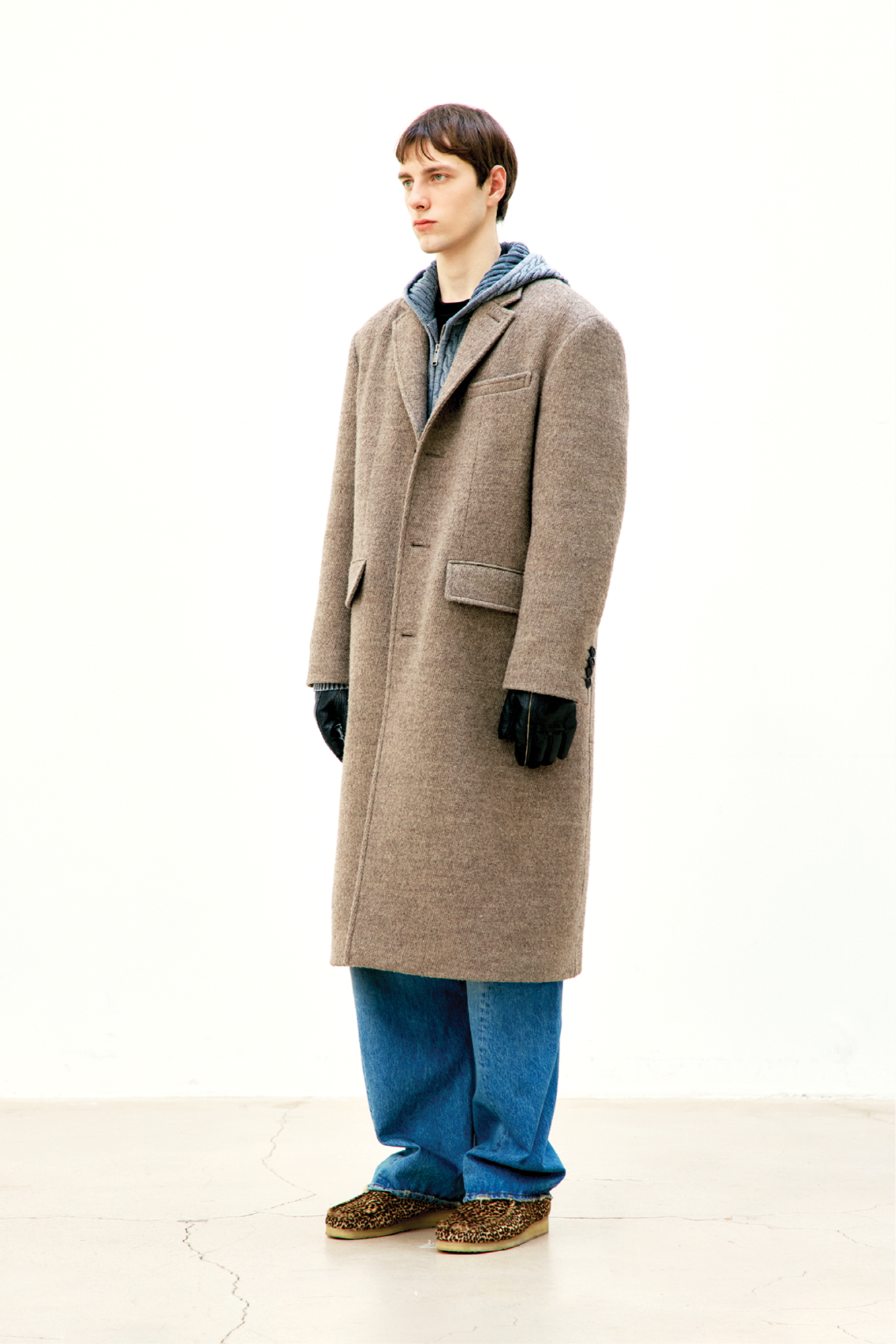 ALPACA LONG 3-BUTTON COAT