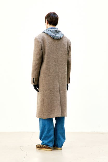 ALPACA LONG 3-BUTTON COAT