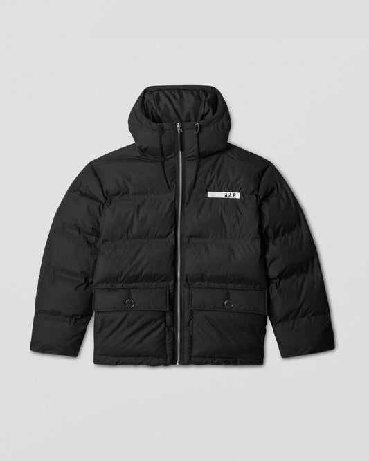 Mountain hooded puffer