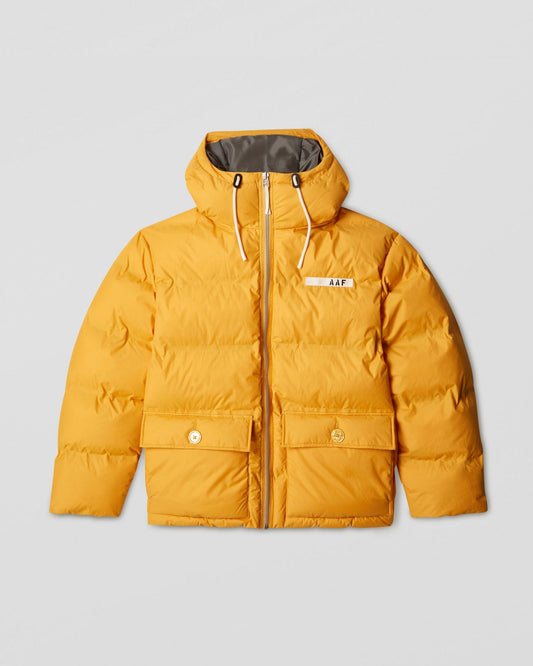 Mountain hooded puffer