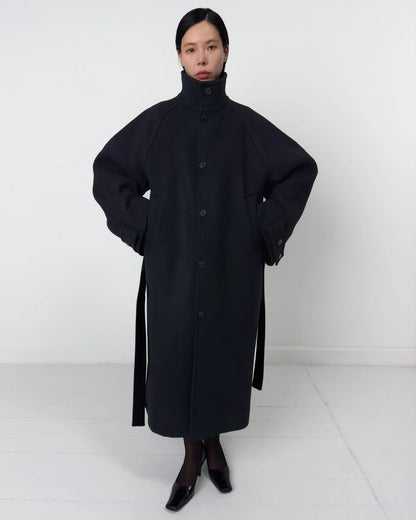HIGH NECK WOOL COAT