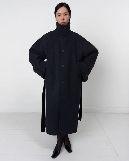 HIGH NECK WOOL COAT
