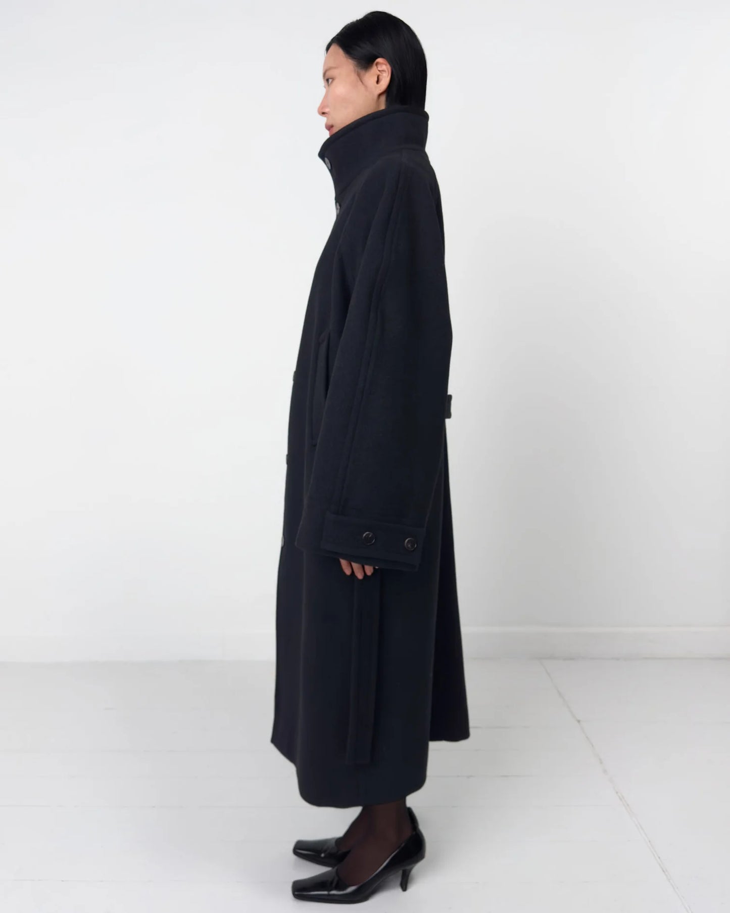 HIGH NECK WOOL COAT