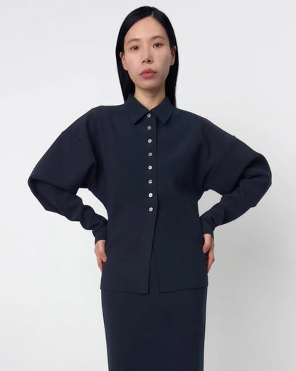 LAY3 POINT COLLAR CARDIGAN