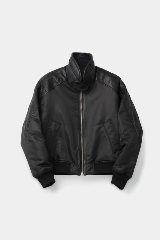 HIGHNECK SHEARLING MIXED MA-1 JUMPER