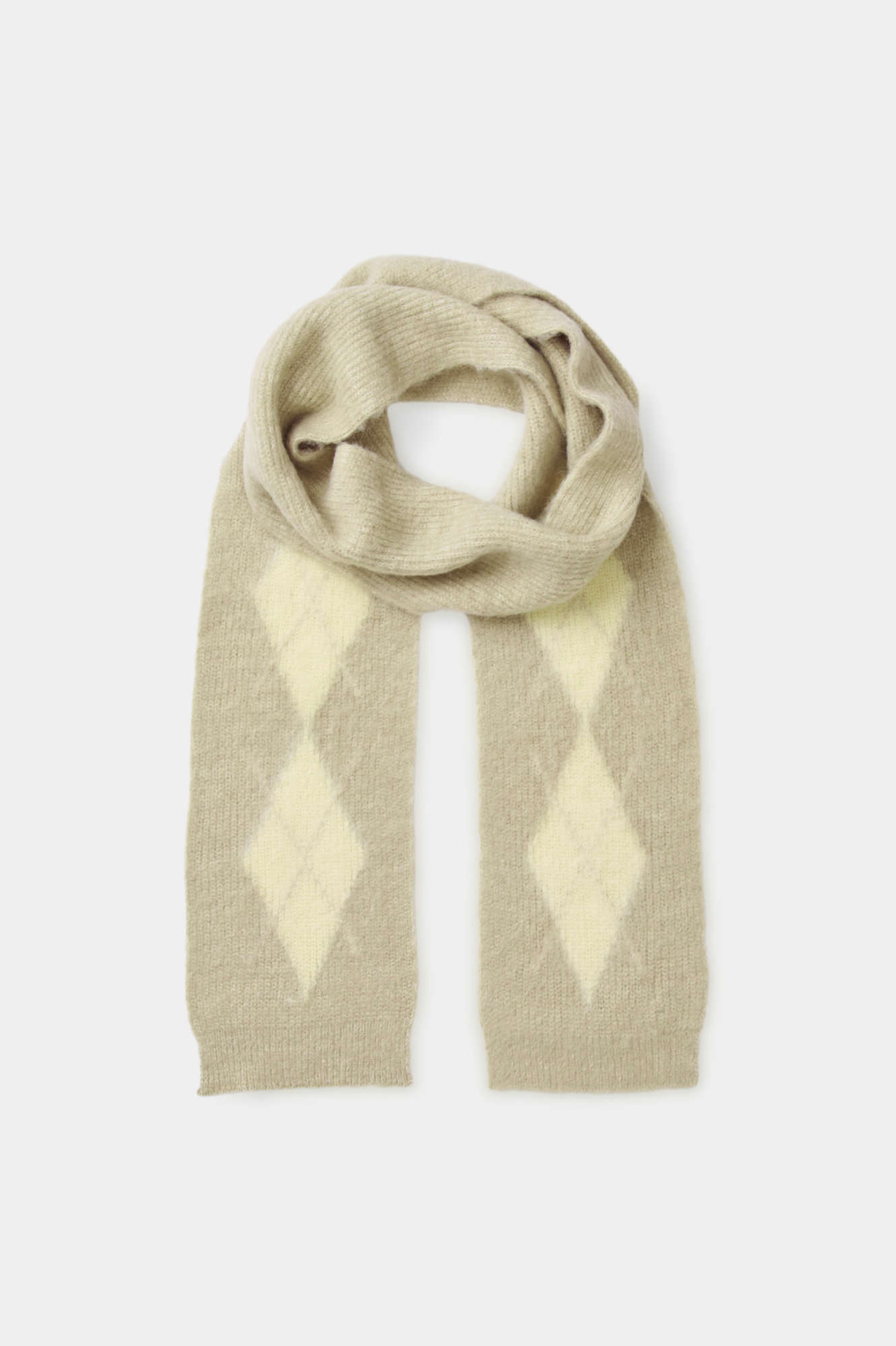 HAIRY MIXED ARGYLE MUFFLER