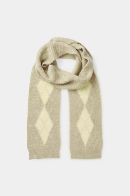 HAIRY MIXED ARGYLE MUFFLER