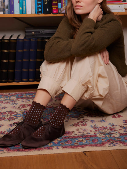 Dotted Frilla Short Sock