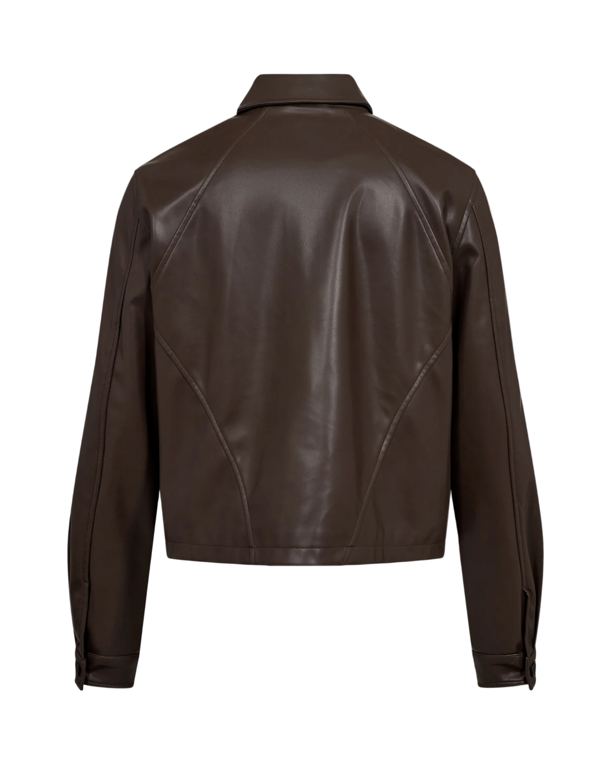 Faux Leather Overshirt