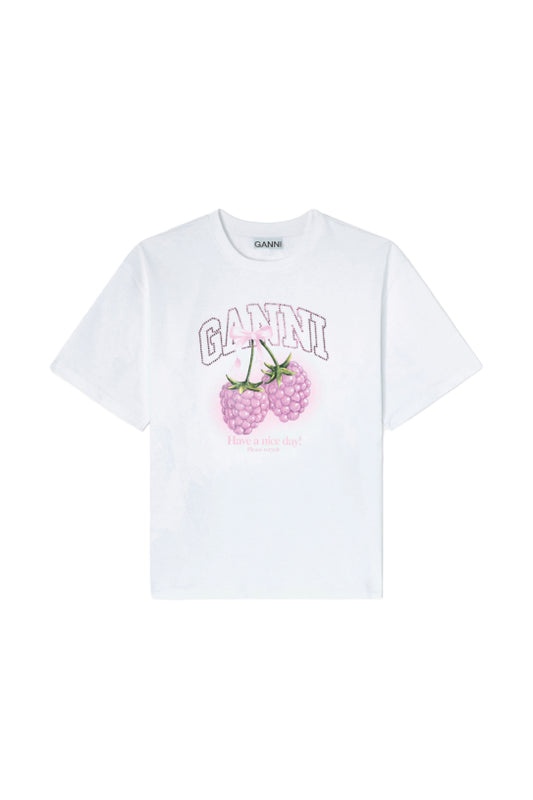 Basic Cotton Jersey Raspberry Print