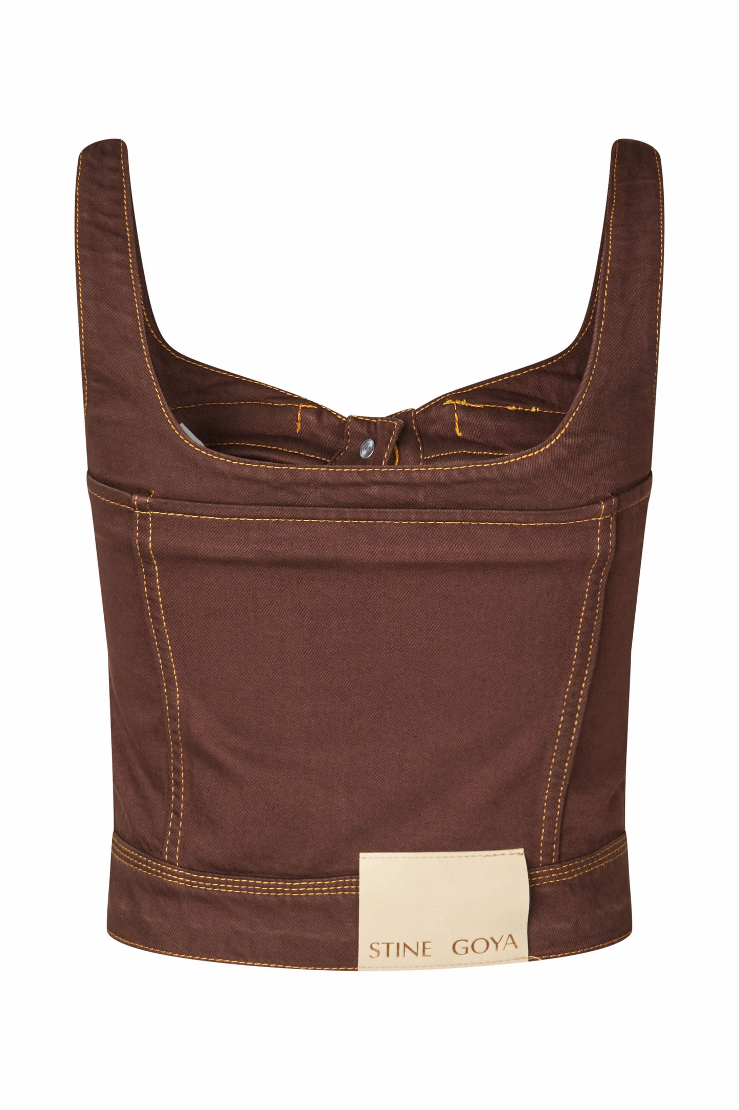 Denim, Cropped Denim Bustier