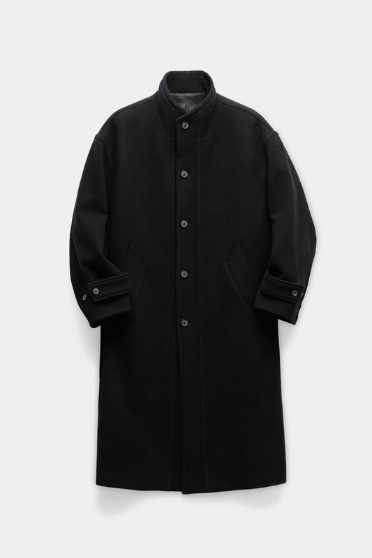 VIRGIN WOOL HIGH-NECK COAT